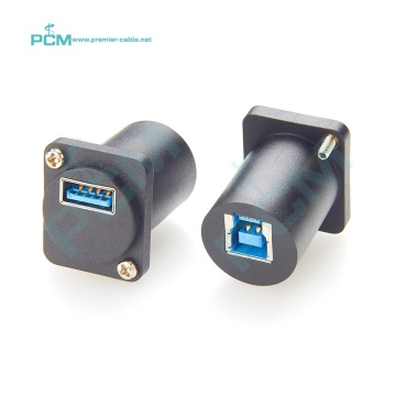 USB 3.0 टाइप ए टाइप बी डी-टाइप मॉड्यूल पास-थ्रू पैनल माउंट एडाप्टर: कनेक्टिविटी सॉल्यूशंस को बढ़ाना
