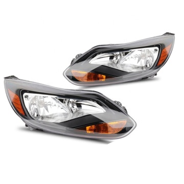 Paire d'assemblage des phares Ford Focus 2012-2014 - Chrome Housing Amber Corner