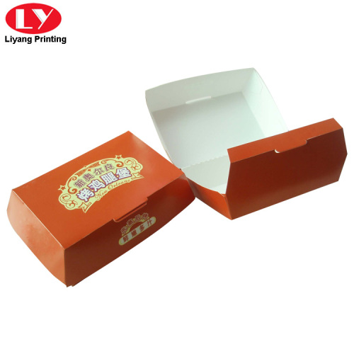 Food Grade Paper Hamburger Boxes Printing