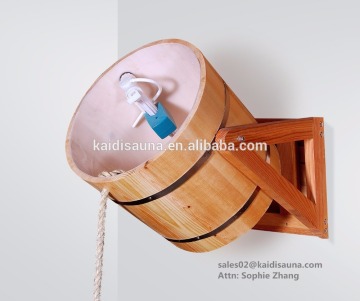 1 People,20L Capacity and Hemlock Solid Wood Type Wooden sauna bucket shower
