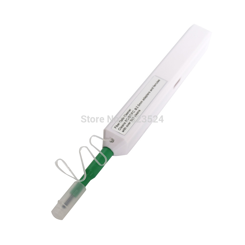 Free Shipping LC/SC/FC/ST One-Click Cleaner Tool 1.25mm and 2.5mm Fiber Optic Cleaning Pen 800 Cleans Fiber Optic Cleaner