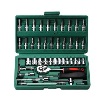 Tooljoy Heavy Duty Standard Edition: Comprehensive 46-Piece Car Repair Tools Kit & Socket Wrench Set