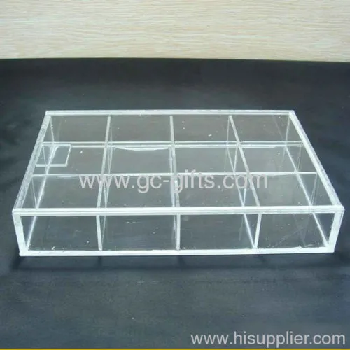 Clear Acrylic Display Custom Box With Dividers 