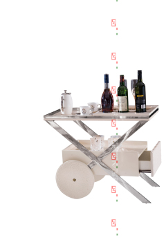2015 new wooden tea serving trolley N6404