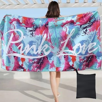 Serviette de plage en microfibre séchée rapide pour les adultes