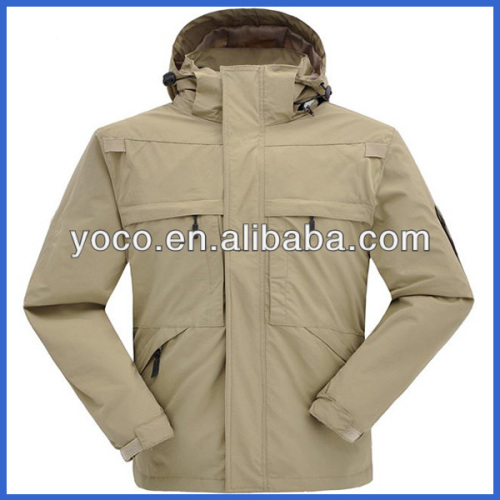 Polyester warm up jacket boned with fleece