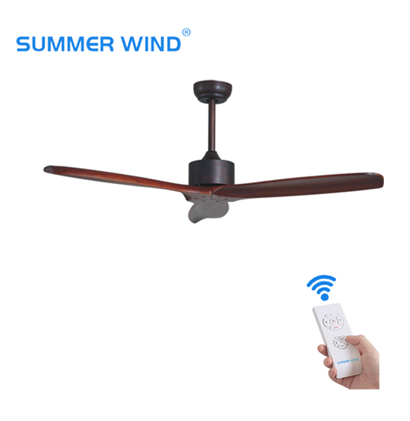 Modern black color ceiling fan without light