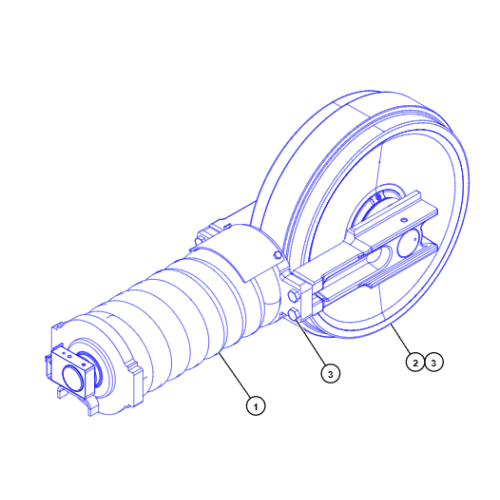 Excavator 345GC guide wheel assembly 496-2921, track regulator guide wheel 4962921