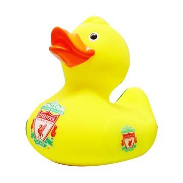 Yellow Rubber Duck with Soccer Team Logos Available, Ideal for Souvenir Gifts