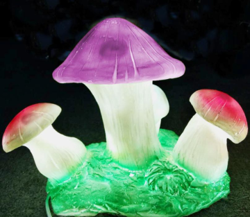 Simulierte leuchtende Pilz-E-Lichter
