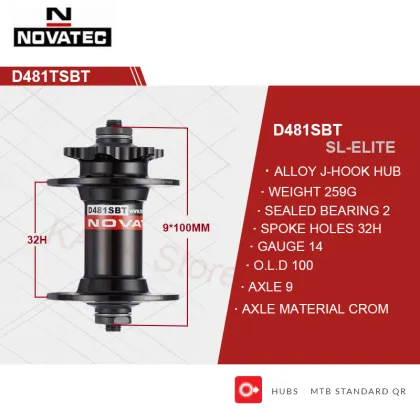 NOVATEC 32 Holes D481STBT & D482TSBT MTB Bike Hubs: 8, 9, 10, 11 Speed Compatibility for Bicycle HG Cassettes