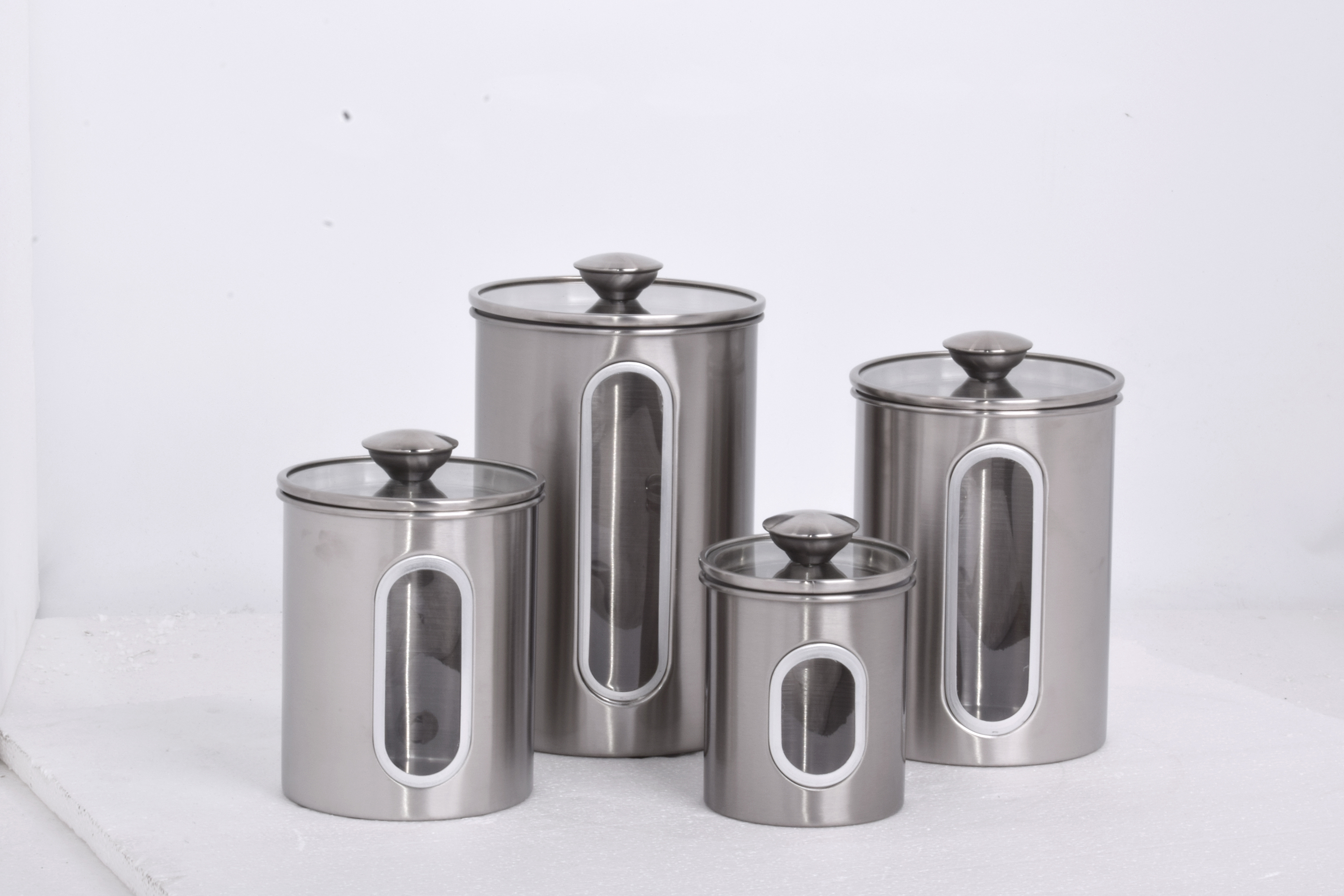 silver kitchen canister combo