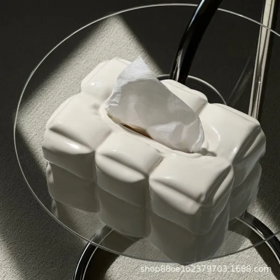 Luxury Living Room Decor: Creative Table Lighting, End Tables, Paper Box Designs, and Ceramic Tissue Box Ideas