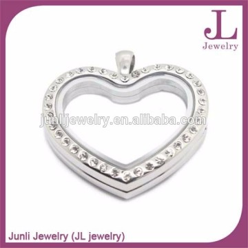 Heart Shaped Stainless Steel Floating Charm Locket