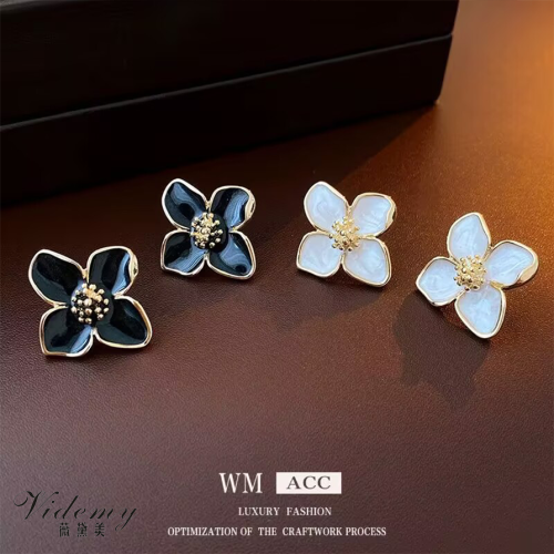 Elegant Colorful Dripping Petal Stud Earrings for Women