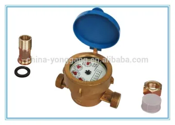 DN15mm single jet brass body water meter