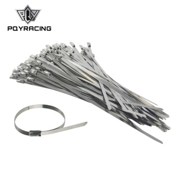 Stainless Steel Header Exhaust Wrap Zip Ties, 200mm x 12"/300mm x 12", 100PCS Self Locking Cable Straps