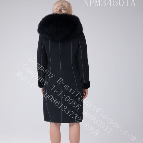 Bright Thread Decoration Australia Merino Shearling Women Coat
