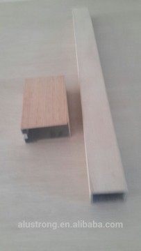 Real wood skin cover on aluminum profile