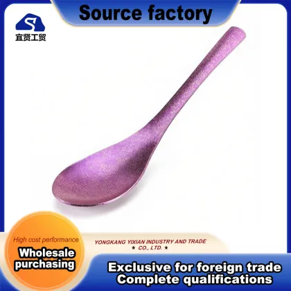 Elegant Long Handle Titanium Table Spoon