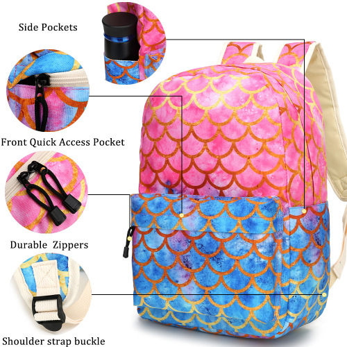 Atacado 3pcs Conjunto de mochila de meninas de estudantes primárias