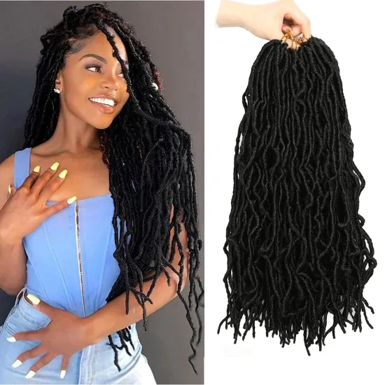 Julianna 18 24 36Inch Source Wholesale 21 Strands Locs 350 Color Bulk For Faux Locs Kanekalon Synthetic Crochet Hair Soft Locs