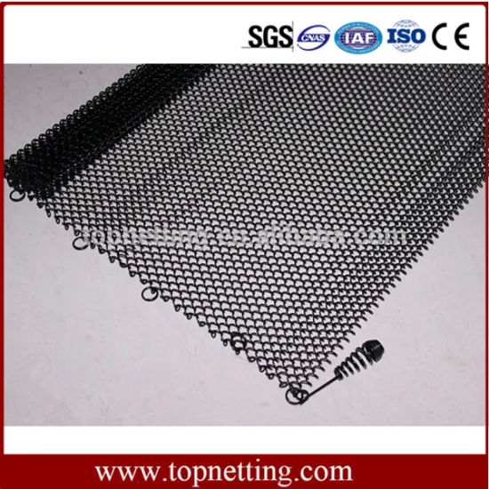 Chain Link Metal Wire Mesh Curtain for Fireplace