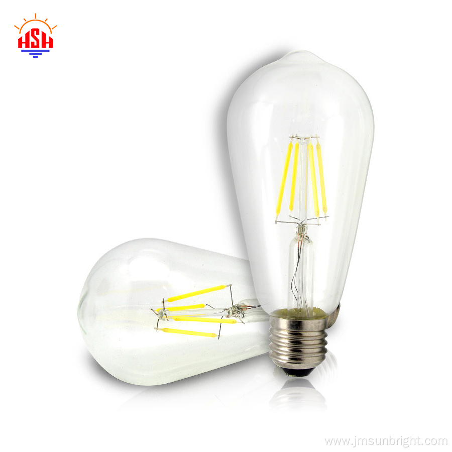 LED filament bulb ST64 light