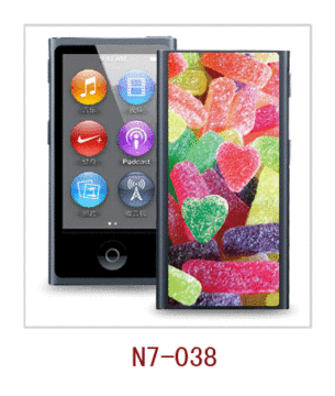 3d Picture Candy caso utilizzando per Ipod Nano7, pc cassa rivestita in gomma, più colori disponibili