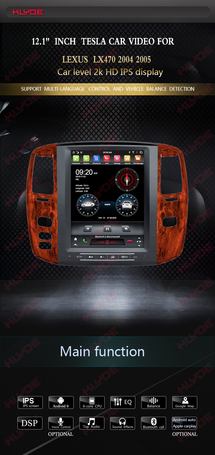 android car multimedia system for LX470 2004