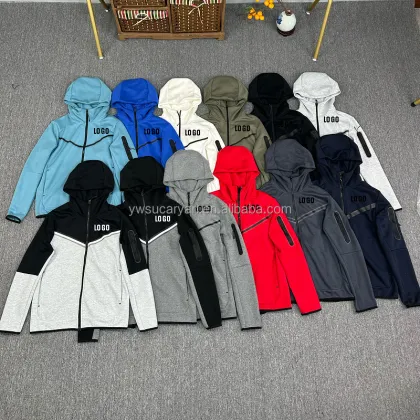 2024 Custom Fashion Logo Tech Fleece Track Suit for Men