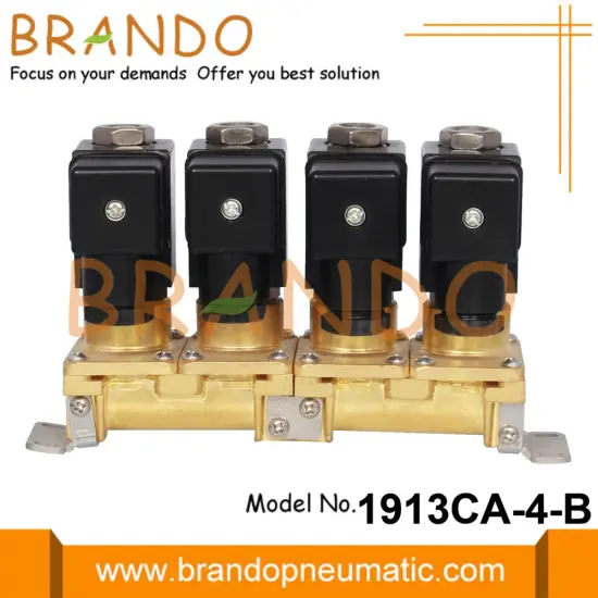 Multiple Stackable 4 Group Brass Solenoid Valve Combination