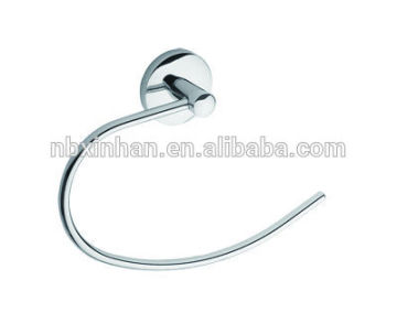 Australian standard elegant bathroom design metal round towel ring chrome plating
