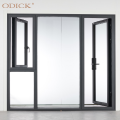 Entrance aluminium alloy tempered hollow glass casement door