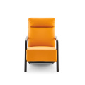 オフィスレザーチェアデザイナーのソファ椅子ソリッドウッド