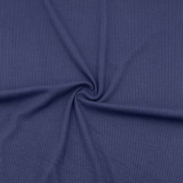 Toque suave rayon spandex mistura malha azul escura