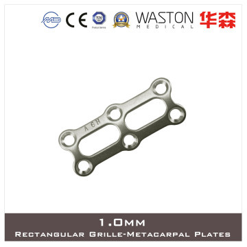 1.0mm Titanium Mini Rectangular Grill Metacarpal Plate