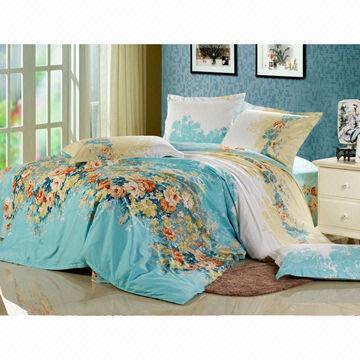 Reaktif dicetak Bedding Set dengan gambar bunga hidup