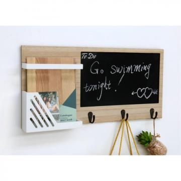 23836Wooden blackboard with shelf and hook