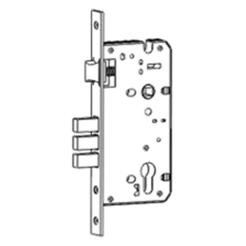 Multipoint mortise lock with square deadbolt