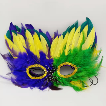 Trending Mardi Gras Feather Mask Sets for Fat Tuesday Celebrations
