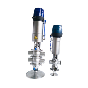 Sanitary Stainless Steel SS304 Welded Double Seat Mixproof Valve with Intelligent Head