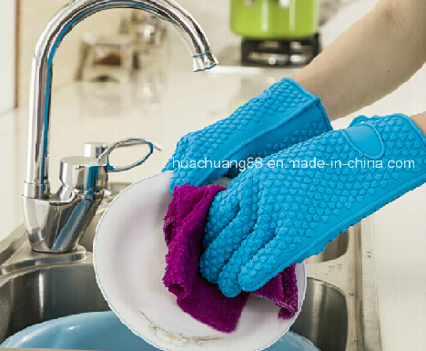 2015 Hot Sell Silicone Oven Glove, Silicone BBQ Gloves, Food Grade Silicone Cooking Gloves