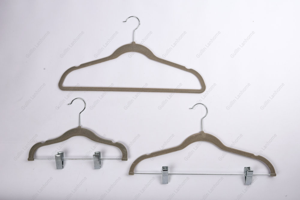 Velvet Flocked Clothes Hanger