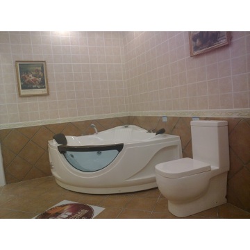 Acrylic Triangle Bathtub Whirlpool for 2 Person Bathtub