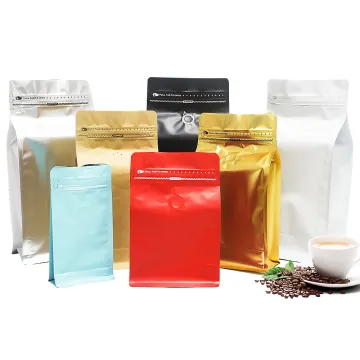 Block Bottom Side Gusseted Bag for Coffee Bean Packaging