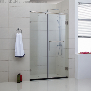 Frameless hinge shower door WLP-002