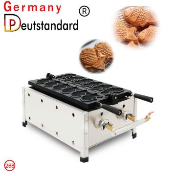 machine commerciale de taiyaki de poissons de gaz de 6 PCs