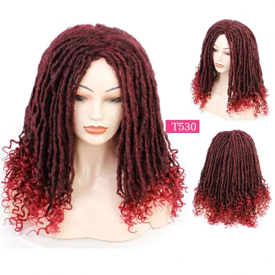 Synthetic hair For Black Women 20" Crochet Wig Braids Twist Jumbo Dread faux locs  Long Afro Wig  Braiding Wig