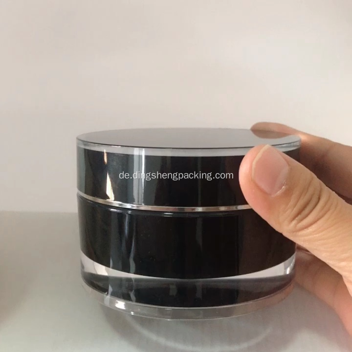 Glas 100ml Schraube Black Cup Luxus Kosmetik
